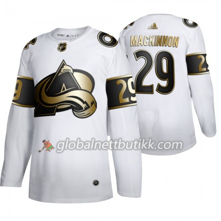 Colorado Avalanche Hockeydrakt Nathan MacKinnon 29 Adidas 2019-2020 Golden Edition Hvit Authentic - Herre